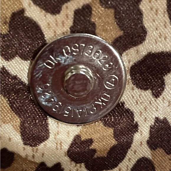 BISOUS Animal Skin Leopard Lined Clutch cocktail Dressy Boho Festival - Picture 8 of 8